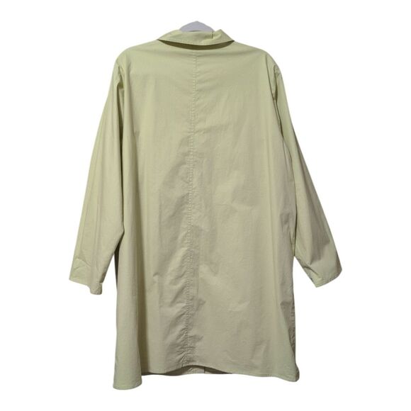 NWT Eileen Fisher wind jacket lemon pockets lined snap closure luxury size Large - Picture 4 of 8